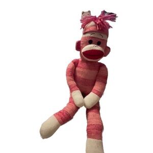 Striped Sock Monkey Plush Toy Valentine's Surprise for Your Sweetie